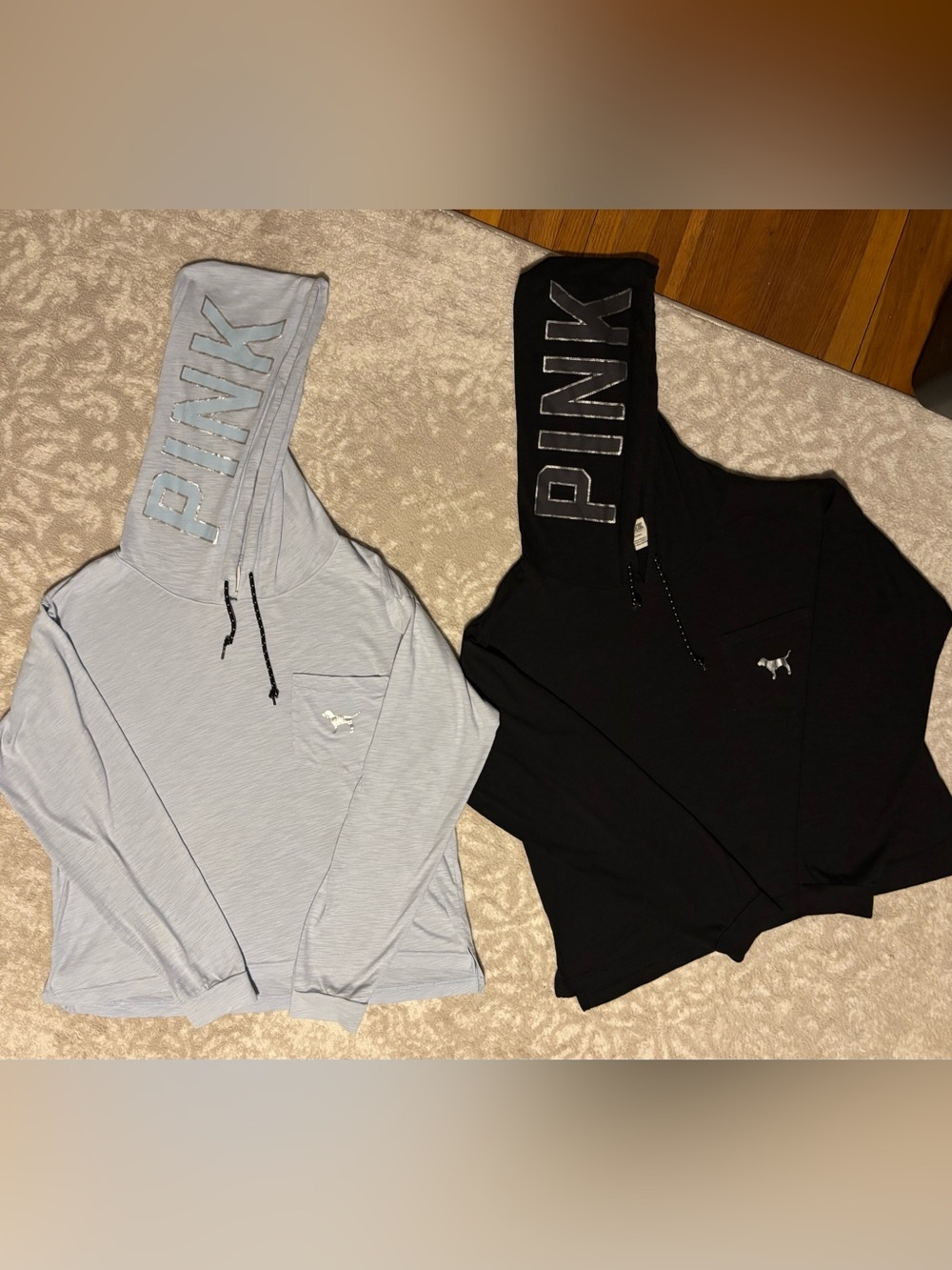 PINK Victoria's Secret - hooded lightweight long-sleeved top set - Picture 2 of 16